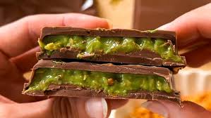 Pistachio tahini chocolate bar for sale – gourmet Middle Eastern dessert to buy, order, purchase, or gift